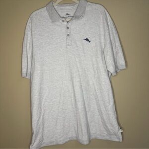Tommy Bahama Shirt Mens XL Grey  Polo Si Pima Cotton Beachy Coastal Vibes T3